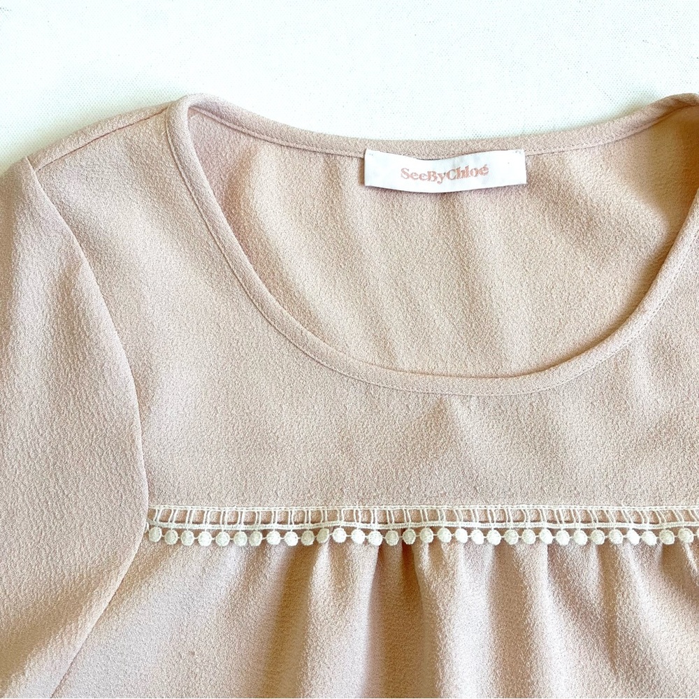 See by Chloe Blush Pink Flowy Top